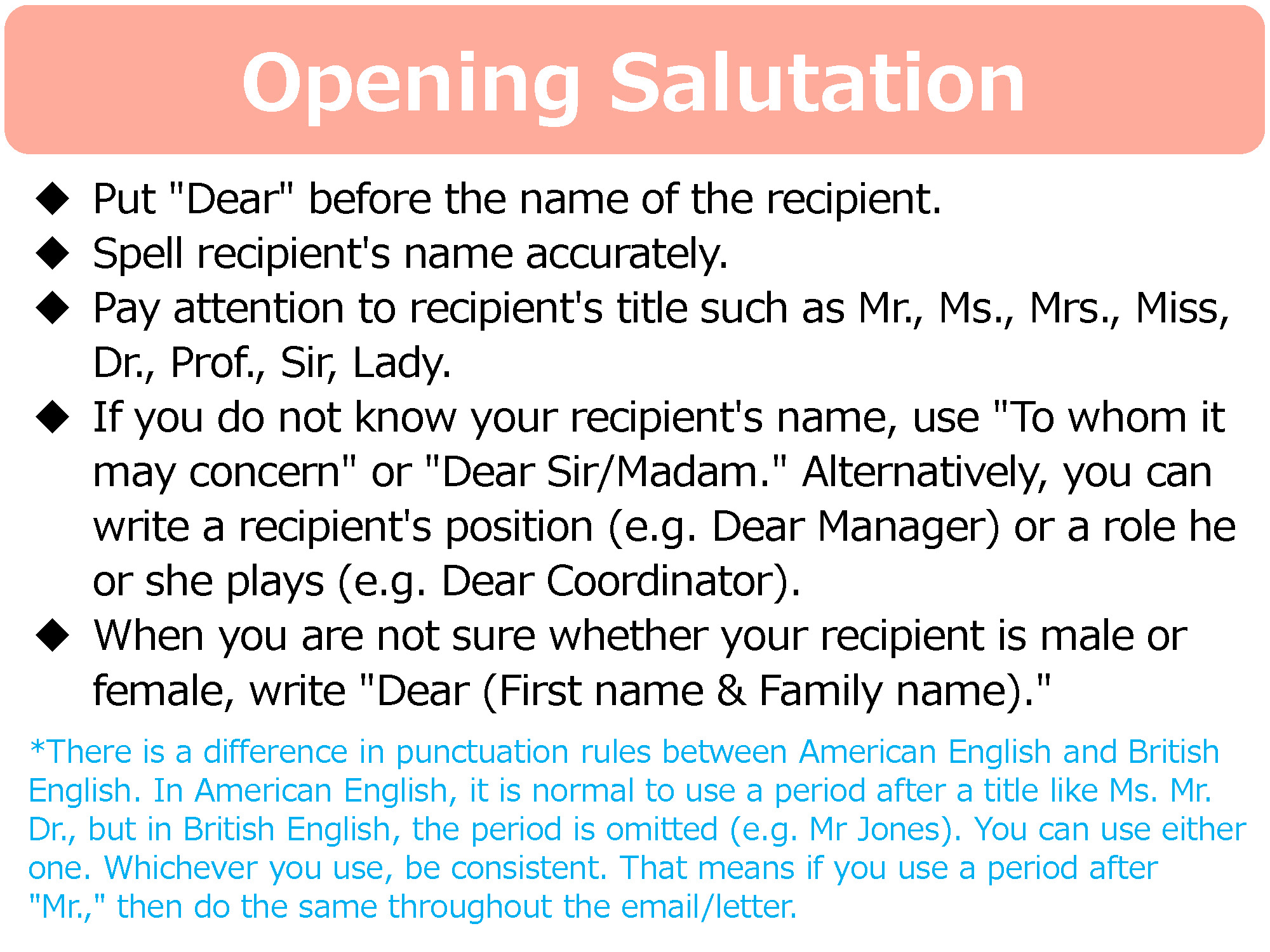 3.2.2 Initial Salutation, Module 3: Asking for Favors and Making Inquiries  by Email and Telephone, EA002 Courseware